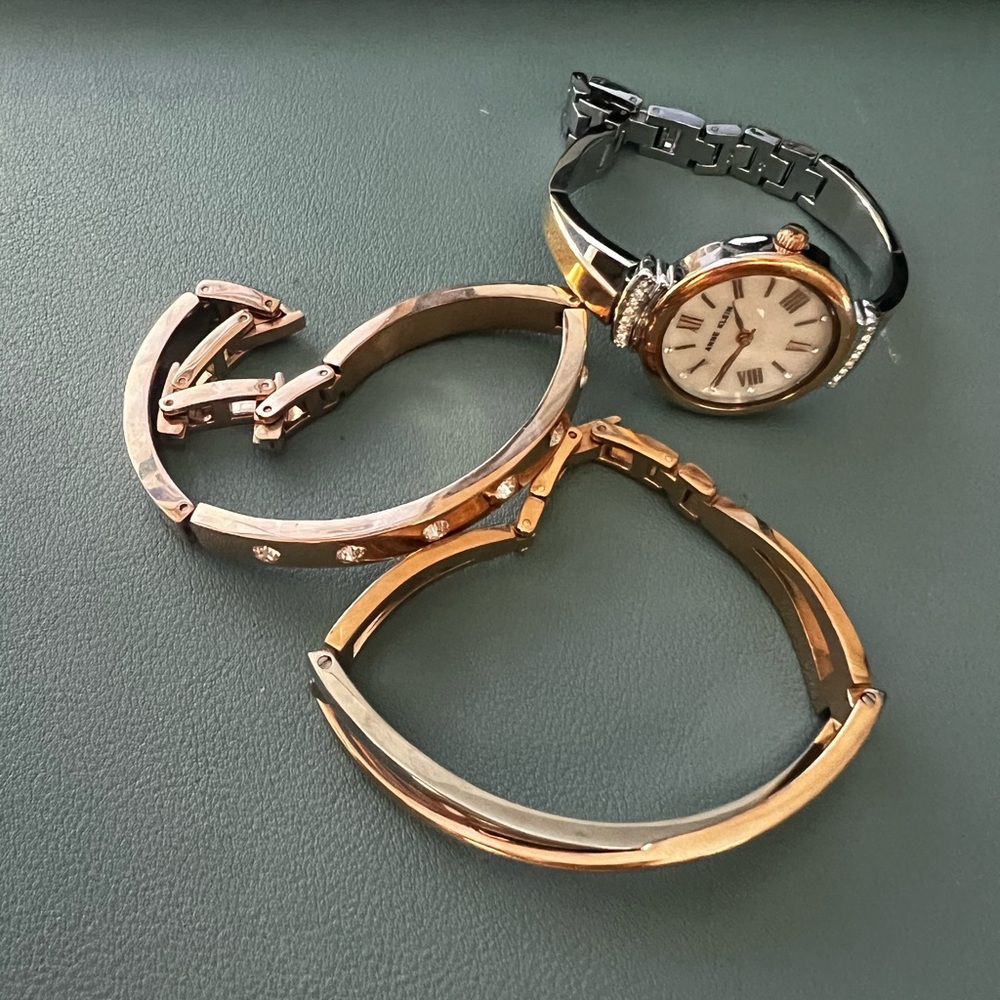 Beautiful set of bracelets and watch